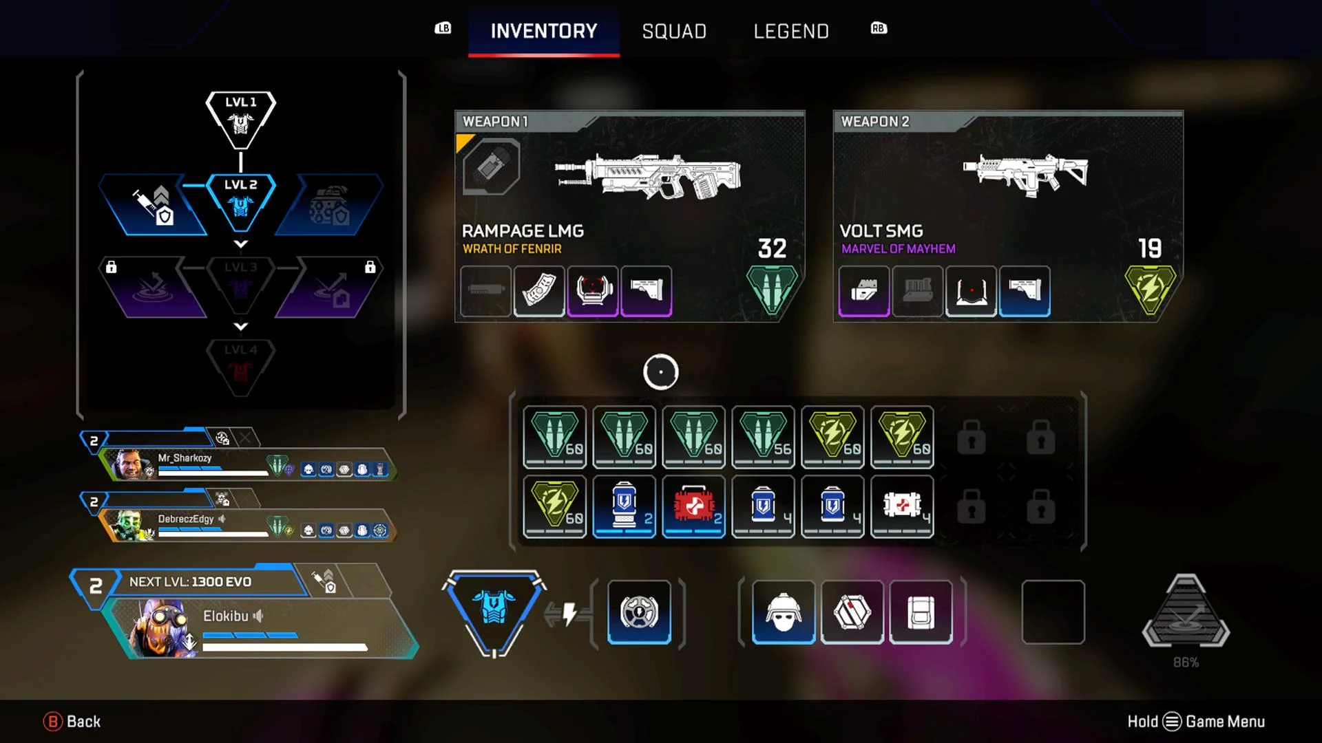 apex legends inventory