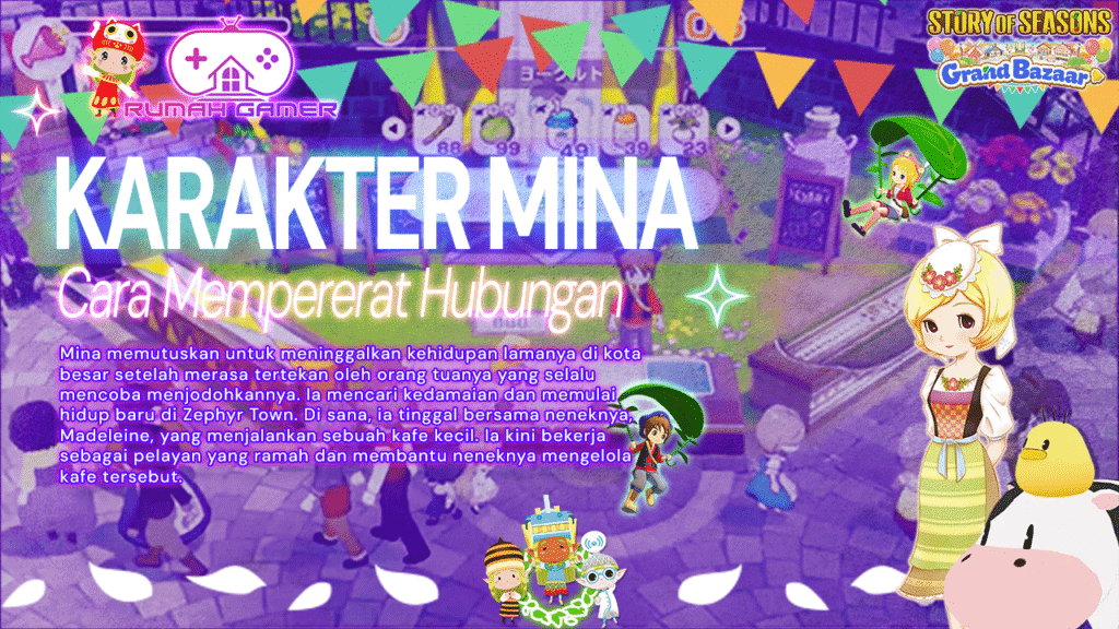 Mina Story of Seasons Grand Bazaar, NPC Manis yang Bikin Pemain Susah Move On!