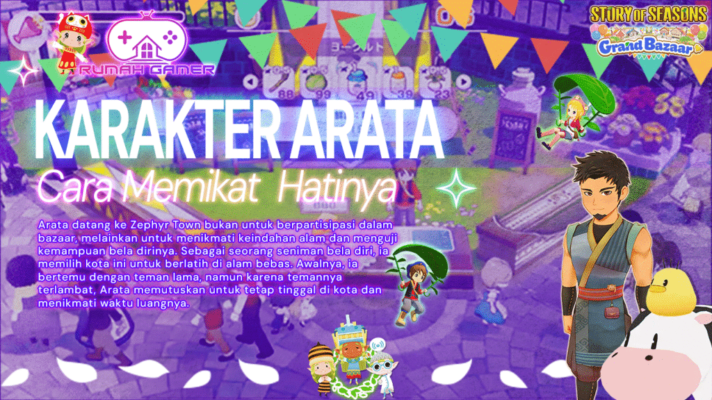 Panduan Lengkap Memikat Hati Arata di Story of Seasons Grand Bazaar