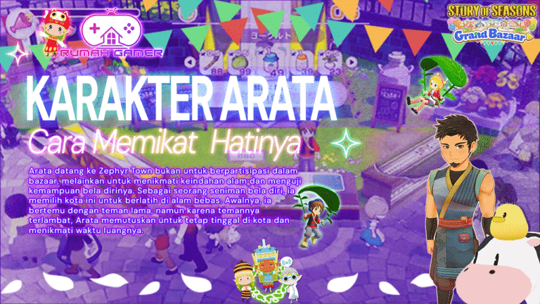 Panduan Lengkap Memikat Hati Arata di Story of Seasons Grand Bazaar