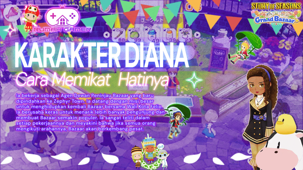 Panduan Memikat Hati Diana di Story of Seasons Grand Bazaar