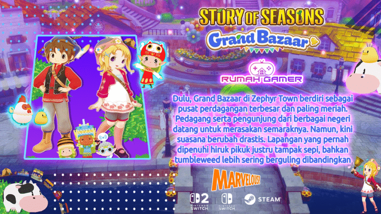 Story of Seasons Grand Bazaar, Bawa Petualangan Baru di Zephyr Town