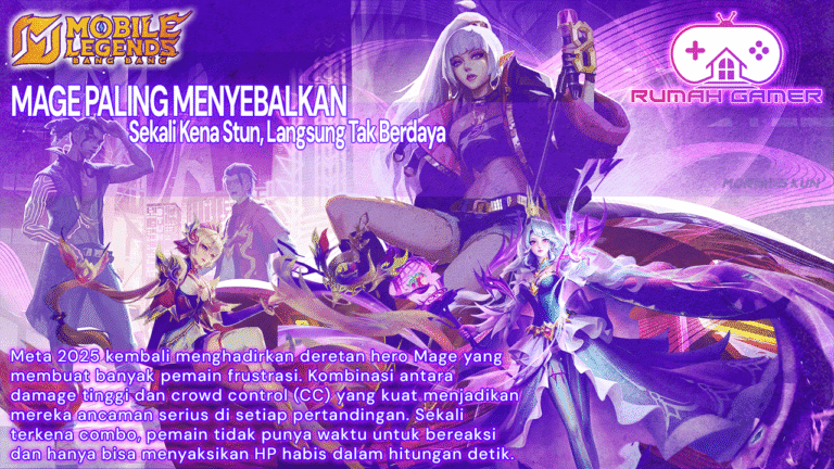 3 Hero Mage Paling Menyebalkan di Mobile Legends 2025 Sekali Kena Stun, Langsung Tak Berdaya