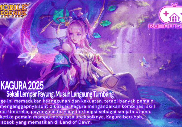 Build Kagura MLBB Tersakit 2025 Sekali Lempar Payung, Musuh Langsung Tumbang