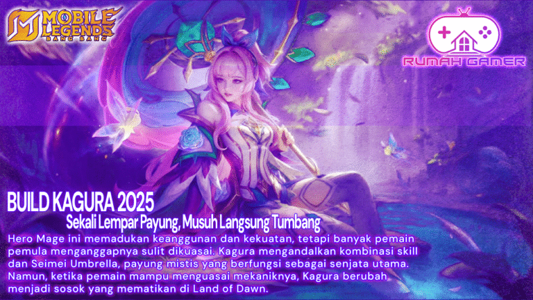 Build Kagura MLBB Tersakit 2025 Sekali Lempar Payung, Musuh Langsung Tumbang